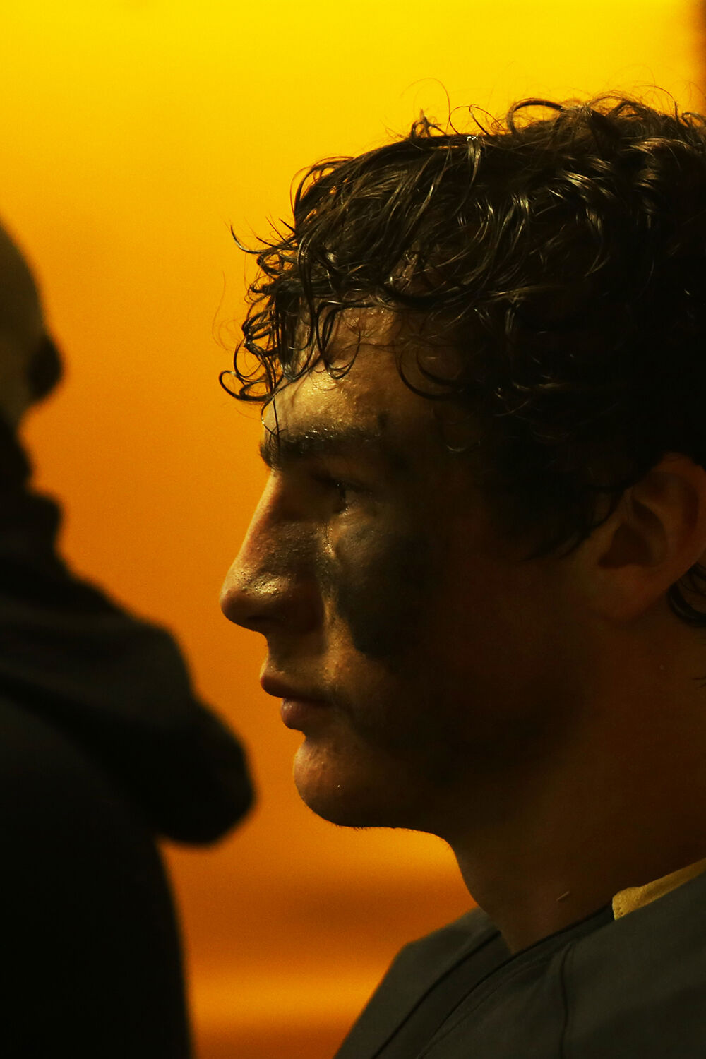Jace Skovgard listens to the coach